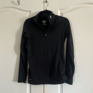 Women’s Nike Pro Combat fitted cold gear quarter zip with thumbholes; Sz Small